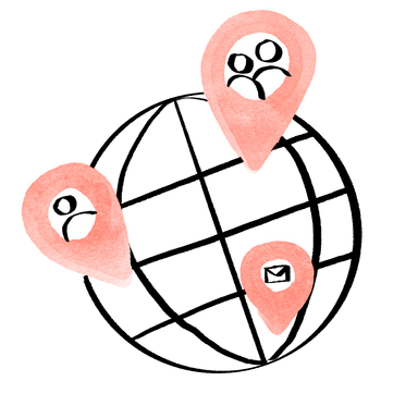 Global API connectivity icon representing REST API for worldwide PDF generation