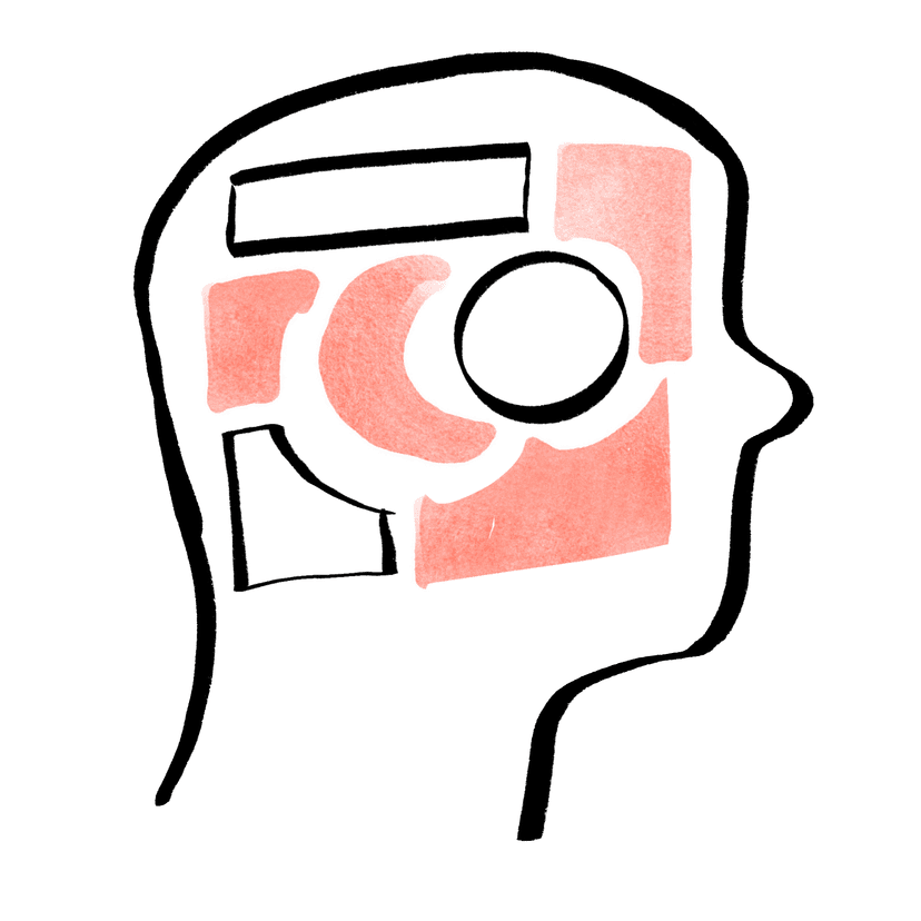 Step 1: Creative brainstorming illustration showing template design process in PDFGenStudio editor